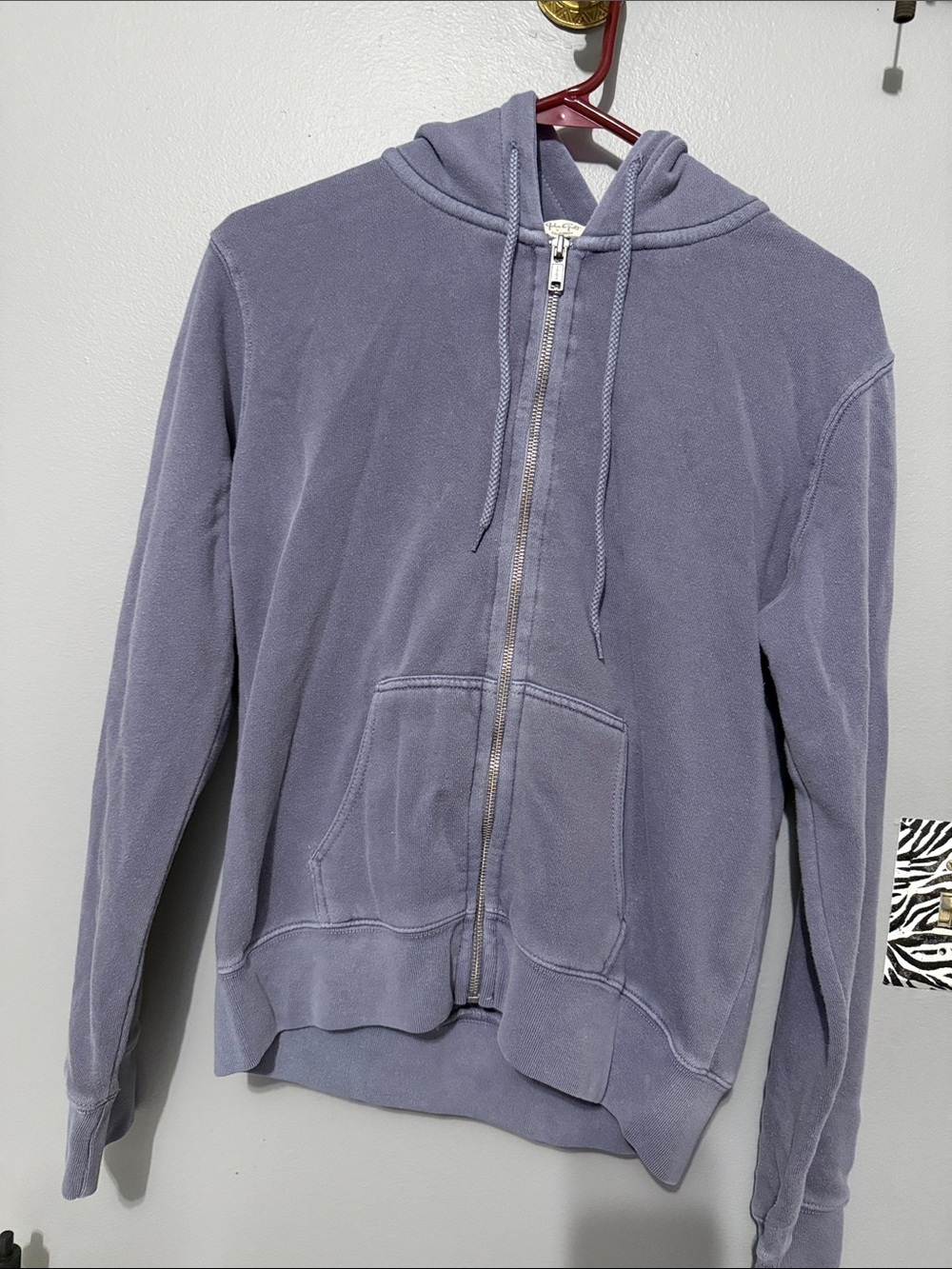 PacSun Dusty Blue Zip Front Hoodie Jacket